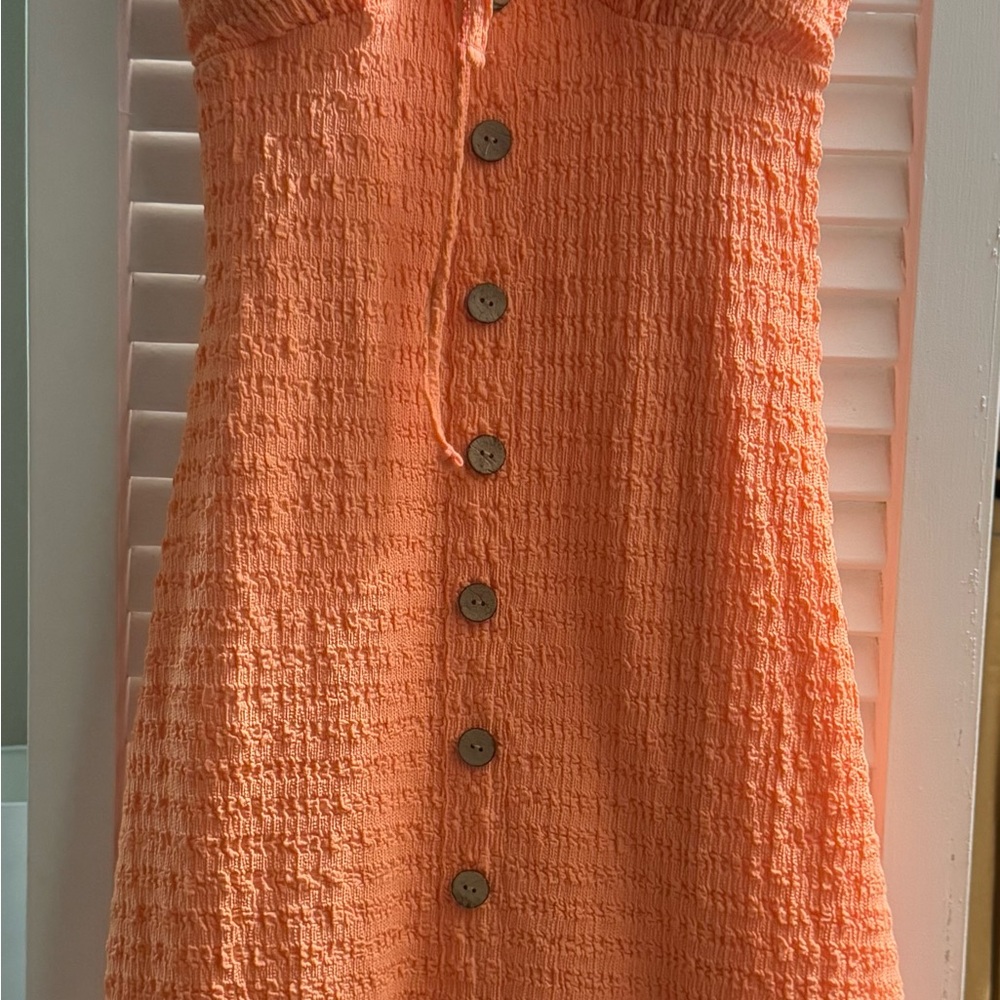 No Boundaries Vibrant Orange Smocked Dress